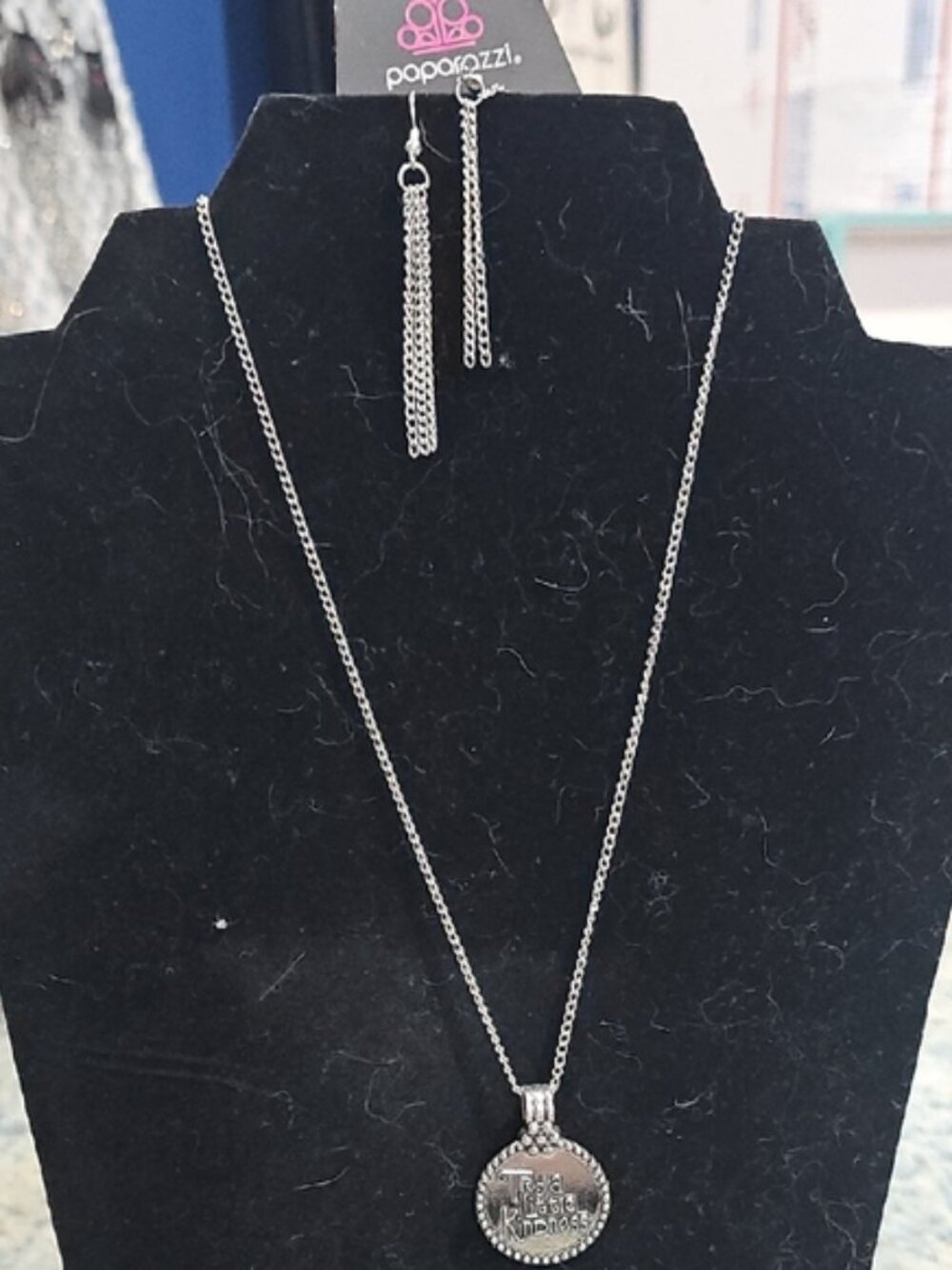 Paparazzi Silver 'Try A Little Kindness' Chain Necklace with Pendant